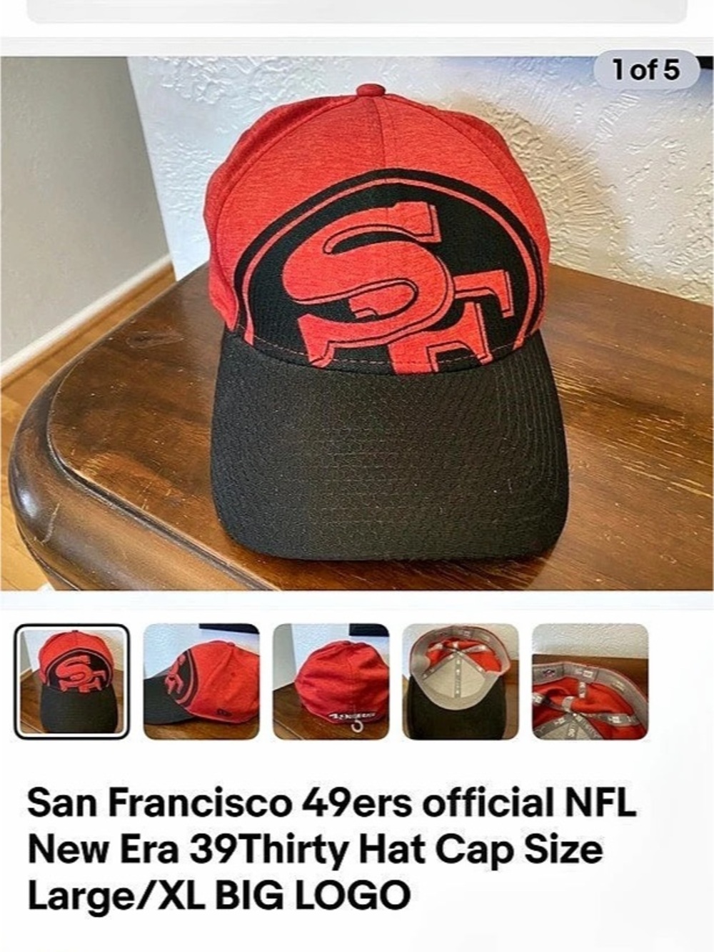 New Era San Francisco 49ers New Era 39THIRTY Stretch Fit Hat 39THIRTY Stretch
